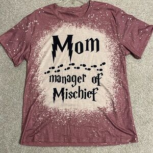 Mom Manager of Mischief Kids T-Shirt - dusty rose size M